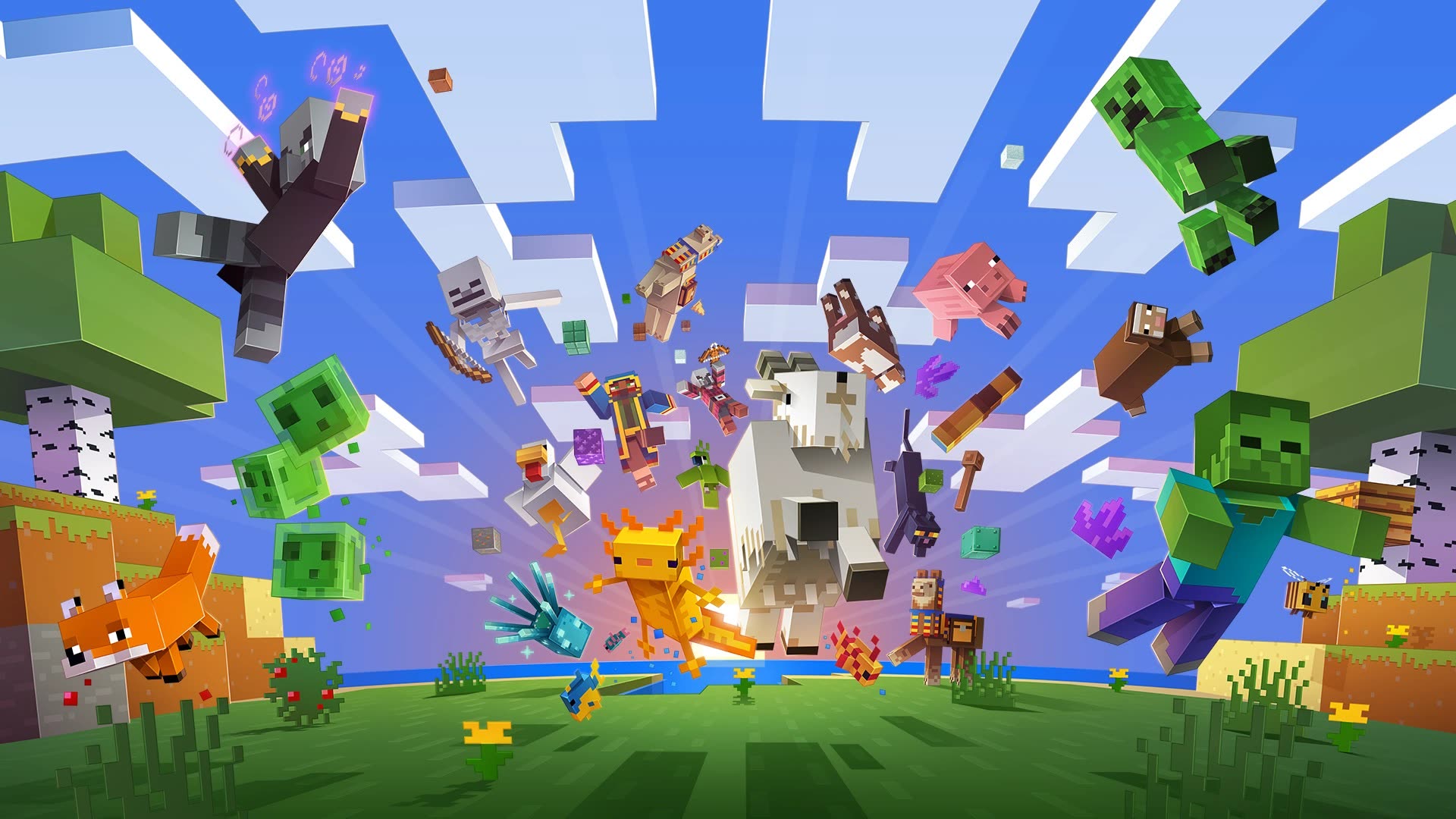 Minecraft mobs and items from Caves and Cliffs